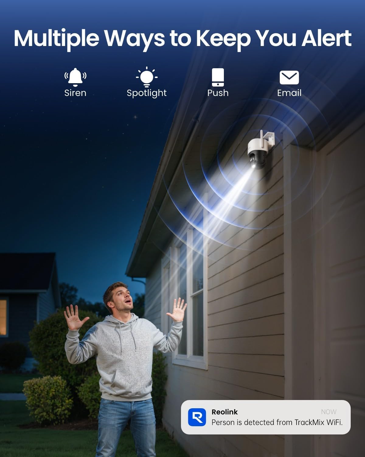 REOLINK 4K Wired WiFi Outdoor Security Camera, 8MP Dual Lens, 360 PTZ Camera, Auto Tracking, 2.4/5GHz Wi-Fi Smart Person/Vehicle/Animal Detection, 6X Hybrid Zoom, Color Night Vision, TrackMix WiFi