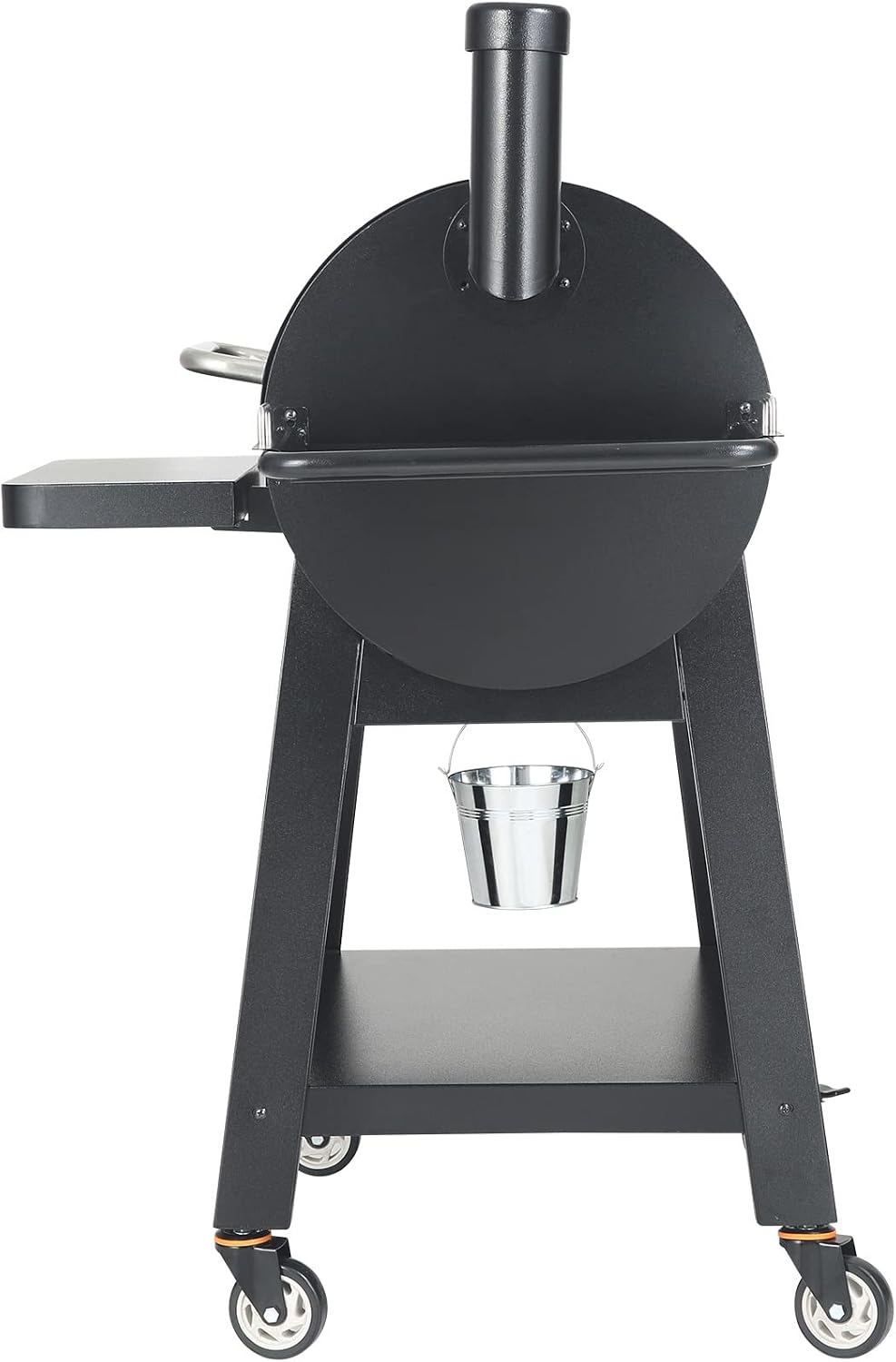 VEVOR Smoker Grill, Portable Wood Pellet Grill with Cart, 8 IN 1 BBQ Grill with PID Temperature Control for Outdoor Cooking, Barbecue Camping, Picnic, 730 sq, Patio and Backyard, Black