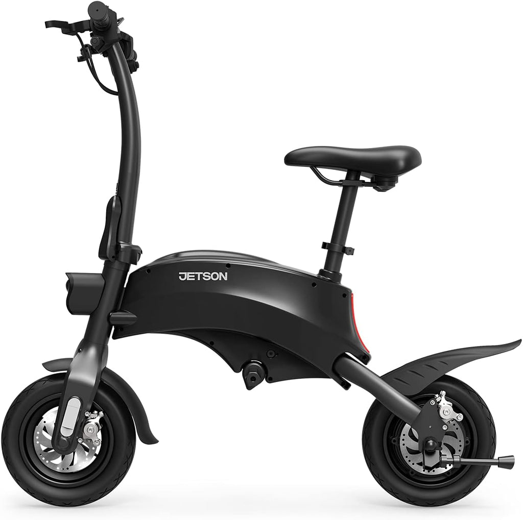 Jetson LX10 Folding Electric Ride-On - Includes Easy Folding Mechanism, 250 Watt Motor, Top Speed of 15.5 mph, Twist Throttle, 10' Wheels, With Pegs, Black, JLX10-2BLK
