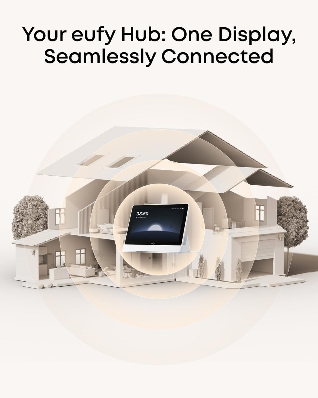 eufy Security eufy Smart Display E10, Smart Home Hub, 8' Control Panel, Compatible Devices, Four Views on One Screen, Instant Door Alerts, Daily Event Reports, One Tap Control