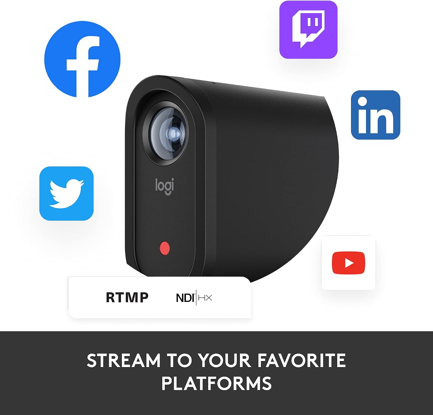 Logitech for Creators Mevo Start, Wireless Live Streaming Camera, 1080p HD Video Quality, Intelligent App Control, Stream via LTE or Wi-Fi - Black