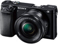 Sony Alpha a6000 Mirrorless Digitial Camera 24.3MP SLR Camera with 3.0-Inch LCD (Black) w/ 16-50mm Power Zoom Lens (Renewed)