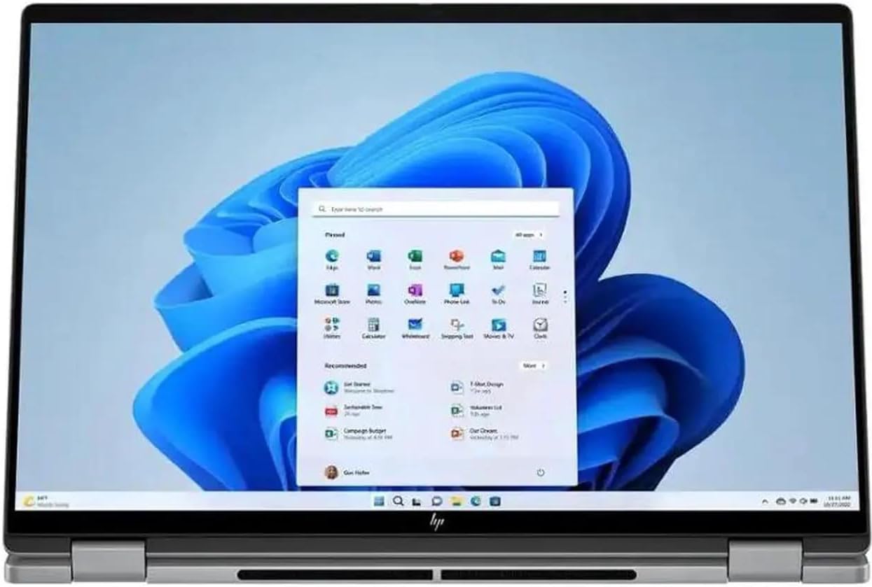 HP OmniBook X Flip 2-in-1 16' WUXGA Touchscreen Laptop | AMD Ryzen 5 220 |AMD Radeon 740M| Copilot |Backlit| 8GB RAM DDR5 | 512GB SSD |Meteor Silver |Windows 11 Pro |
