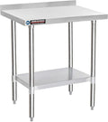 DuraSteel NSF Stainless Steel Table - 24 x 30 Inch Metal Work Table w/Undershelf - Commercial Kitchen, Restaurant, Garage, Laundry - Outdoor Stainless Steel Prep Tables Countertop Island Grill Small