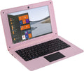 Windows 10 Computer Laptop Mini 10 Inch 32GB Ultra Thin and Light Netbook Quad Core CPU PC HDMI WiFi USB YouTube (Light Pink)