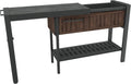 Keter Extendable Outdoor Bar Cart with Hidden Cooler, Storage Drawers & Prep Surface – Mobile Patio Serving Station with Drainage Kit & Hidden Wheels for Backyard, Garden & Poolside Entertaining
