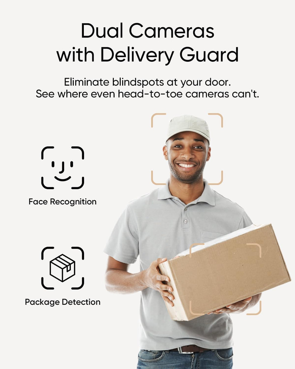 eufy Security Video Doorbell E340,No Subscription,Dual Cameras,2K FHD,Head-to-Toe View, Doorbell Camera Wireless & Wired, Color Night Vision, Two-Way Talk, AI Motion/Package Detection, Built-in 8GB