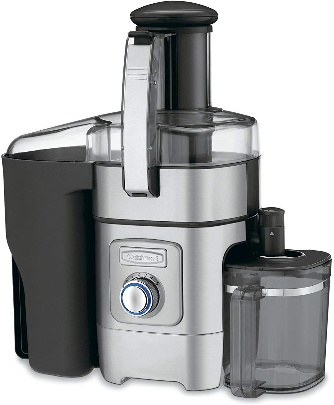 Cuisinart Juicer Machine, Die-Cast Juice Extractor for Vegetables, Lemons, Oranges & More, CJE-1000P1,Silver/Black, 15.35' x 11.8' x 19.01'