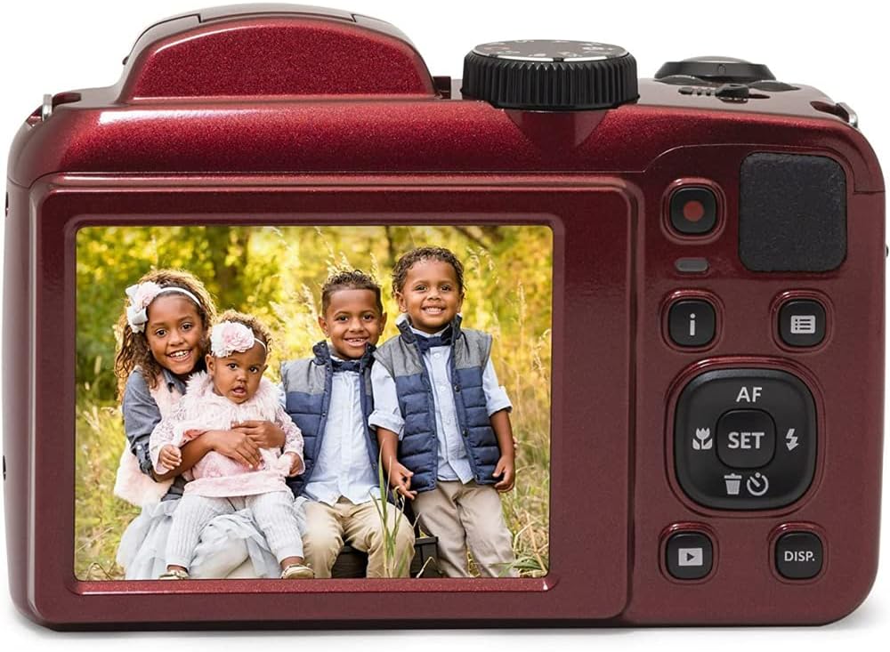 Kodak AZ255-RD PIXPRO Astro Zoom 16MP Digital Camera 25X Optical Zoom Red Bundle with Lexar 32GB High-Performance 800x UHS-I SDHC Memory Card Blue Series