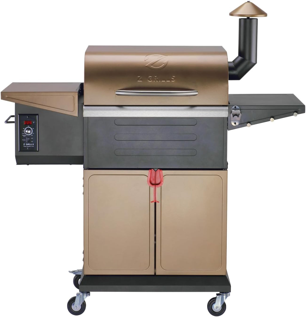 Z GRILLS 8-in-1 Outdoor BBQ Grill with PID 3.0 Controller, Wood Pellet Smoker, Auto Temperature Control, Huge Storage Cabinet Side Shelf with Tool Hooks, 572 sq in Cooking Area for Camping Party