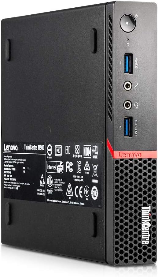 Lenovo ThinkCentre M900 Tiny Desktop, Quad Core i7 6700T 2.8Ghz, 16GB DDR4, 256GB NVMe PCIe SSD, Windows 11 Pro (Renewed)