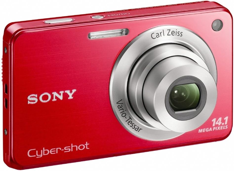 Sony Cyber-Shot DSC-W560 14.1 MP Digital Still Camera with Carl Zeiss Vario-Tessar 4x Wide-Angle Optical Zoom Lens and 3.0-inch LCD (Red)