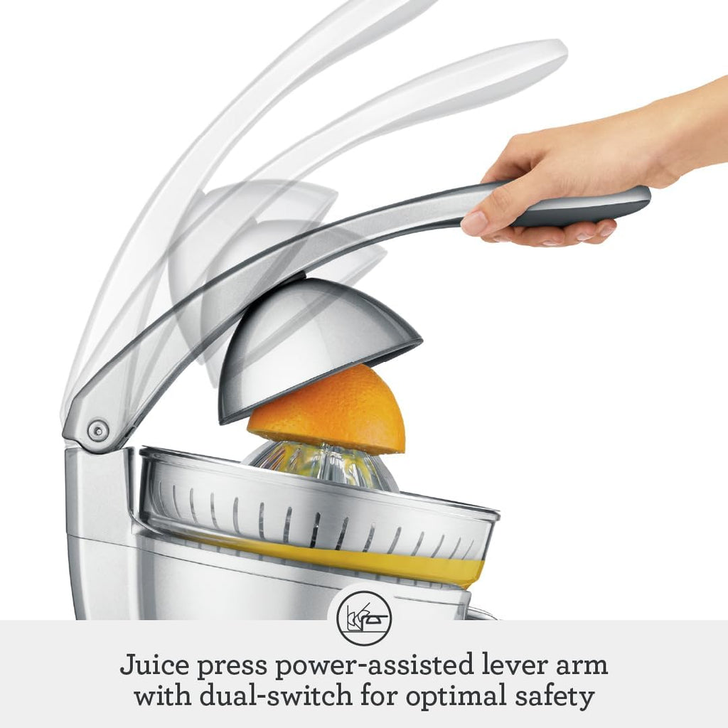 Breville BCP600SIL, Citrus Press Motorized Juicer Machine, Silver