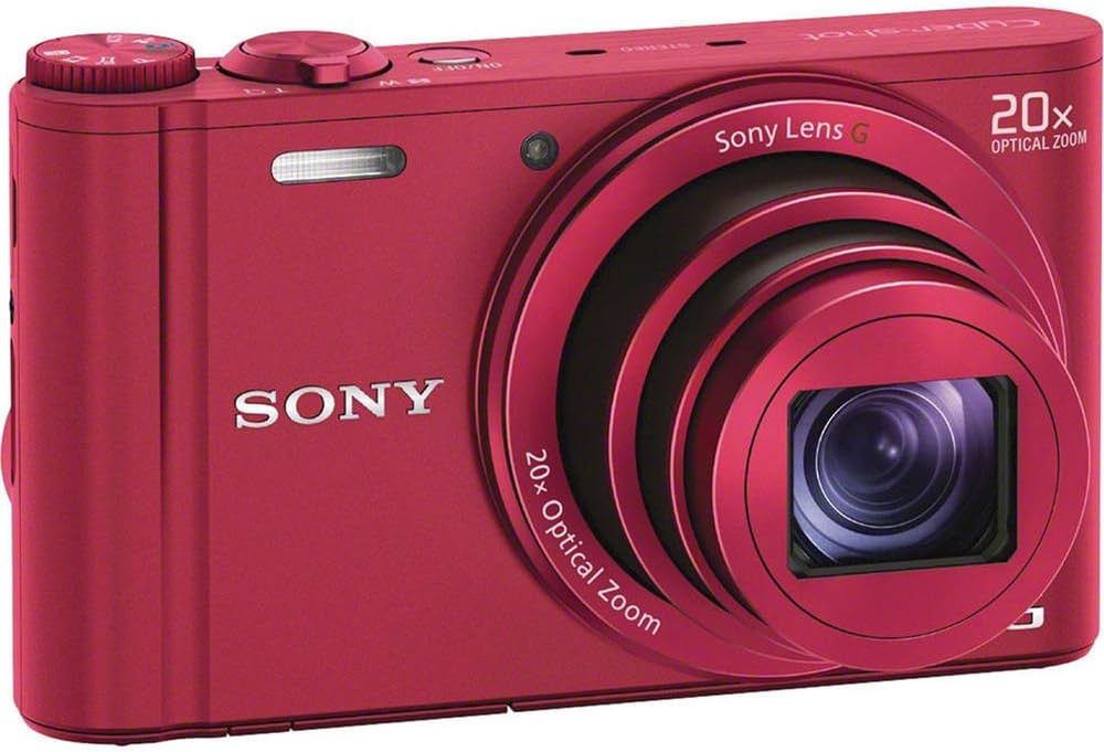 Sony DSC-WX300/R 18 MP Digital Camera with 20x Optical Image Stabilized Zoom and 3-Inch LCD (Red)