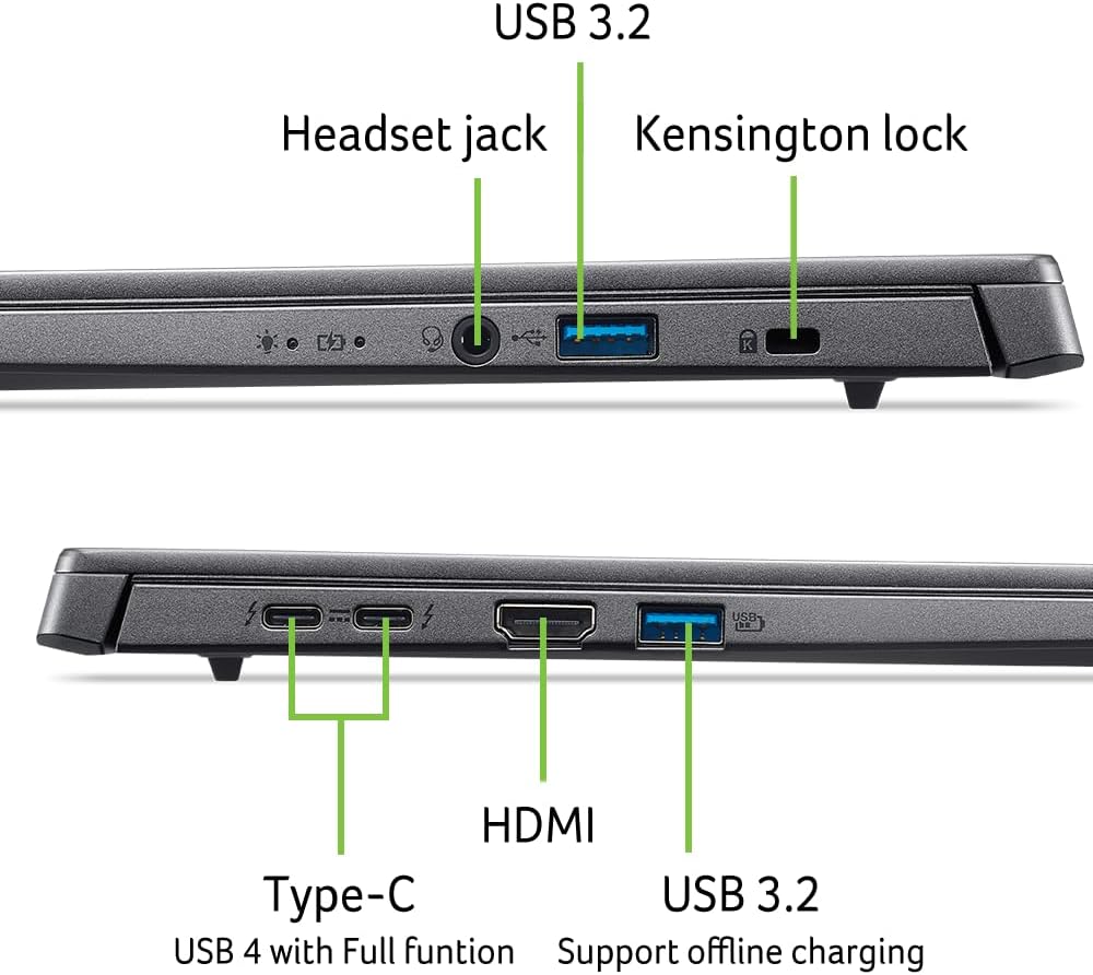 Acer Aspire 14 AI Copilot+ PC | 14' WUXGA Display | Intel Core Ultra 7 Processor 256V | NPU: Up to 47 Tops - GPU: Up to 64 Tops | Intel ARC 140V | 16GB LPDDR5X | 1TB SSD | Wi-Fi 6E | A14-52M-72S0