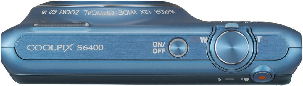 Nikon COOLPIX S6400 16 MP Digital Camera with 12x Optical Zoom and 3-inch LCD (Blue)