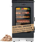 EAST OAK 30' Electric Smoker for Outdoors | Built-in Meat Probe & Clear Viewing Window | Side Chip Loader for 6x Longer Uninterrupted Smoking | 725 sq in Cooking Area for Bigger Batches, Night Blue