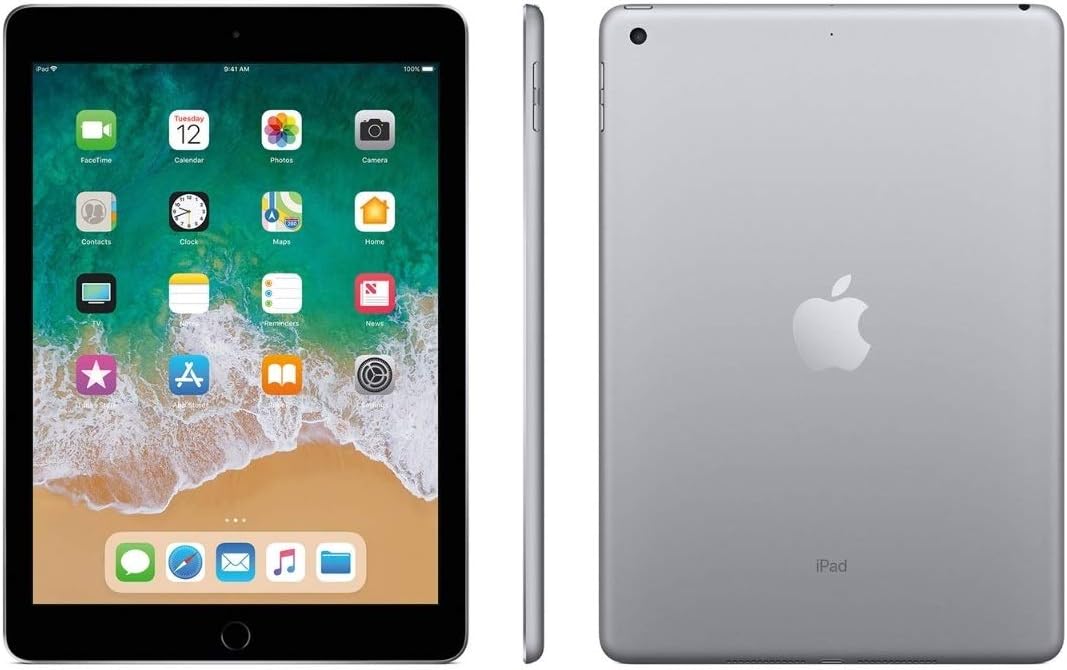 Apple 2018 iPad (9.7-inch, Wi-Fi, 128GB) - Space Gray (Renewed Premium)