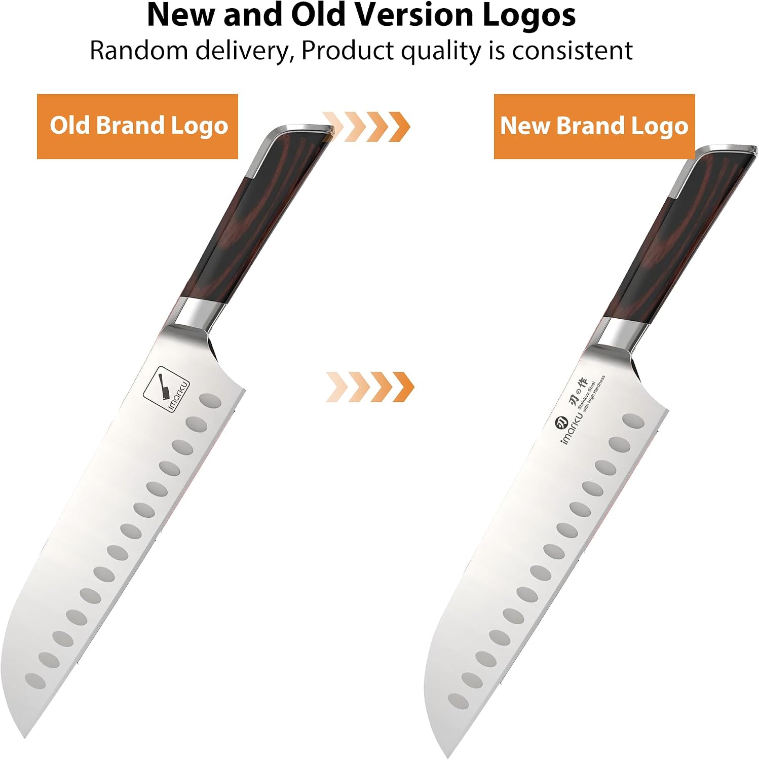 imarku Japanese Santoku Knife 7 Inch, Ultra Sharp Chef Knife, Professional Grade Powder High Carbon Steel Forged Kitchen Knife, PakkaWood Ergonomic Handle, Gifts for Women and Men