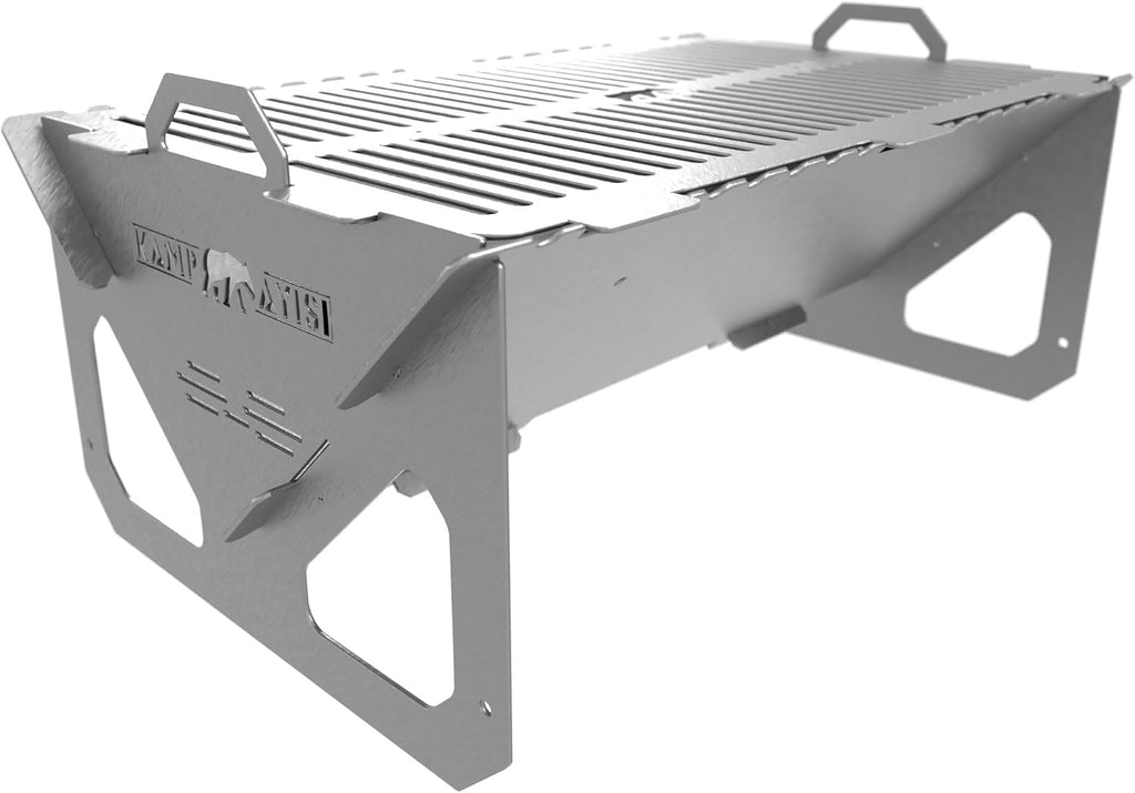 BBQ Grill Set | BBQ Grill with Stainless Steel Portable Instant Foldable Fire Set with Carrying Bag for Outdoor, Camping, Camp, Campfire (Easy Grill)