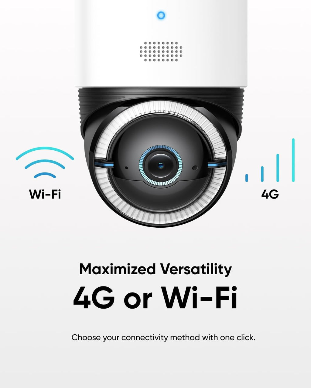 eufy Security 4G LTE Cam S330, 4K Cellular Solar Security Cameras Wireless Outdoor, Pan and Tilt, 4G and Wi-Fi Duo-Mode, AI Tracking, with SIM Card and 32GB SD Card, No WiFi, No Problem