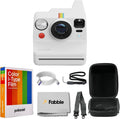 Polaroid Now+ Generation 3 I-Type Instant Film Camera (White) Bundle with Polaroid Color I-Type Film (8 Exposures), Hard Protective Case and USB-C 6 ft. Cable