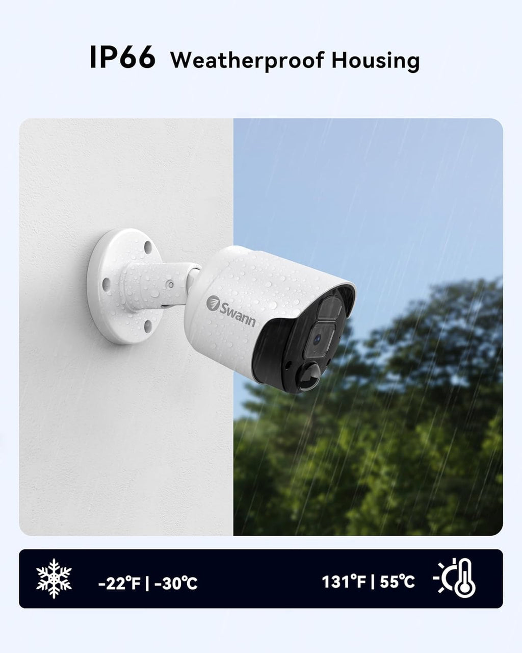 Swann NVR Add-On Security Camera for Wired PoE NVR CCTV Recorders, 4K Ultra HD Video, Indoor/Outdoor Surveillance, Sensor Lights, Color Night Vision, Heat & Motion Detection, 875WLB