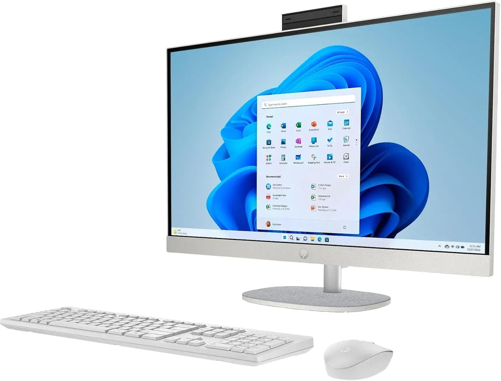HP 27' Touchscreen AIO Desktop - FHD Anti-Glare Display, Intel Ultra 7 155U (12-Core), Height-Adjustable Stand, FHD IR Camera, Windows 11 Pro, 64GB DDR5 + 4TB SSD