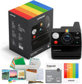 Polaroid Flip Instant Camera with Sonar Autofocus, Retro Instant Film Camera Bundle (Black) Includes B&W Film, Color Film, and Film Kit (4 Items) - Vintage Design, Easy-to-Use for Photography Lovers