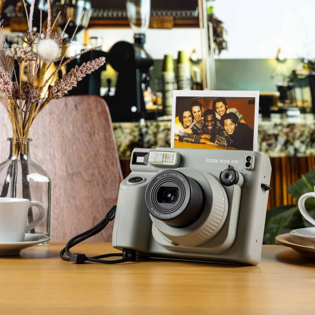 Fujifilm Instax Wide 400 Instant Film Camera Bundle with Fuji Instax Wide Instant Film Color Print (40 Sheets) + Travel Bag + Rechargeable Batteries with Charger and Lens Cleaning Kit