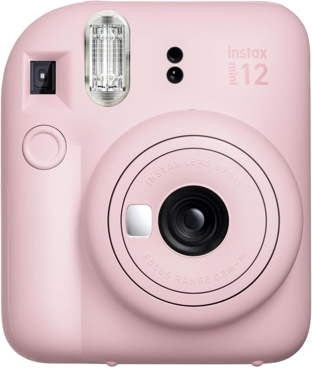 Fujifilm Instax Mini 12 Instant Camera Blossom Pink Bundle with Fuji Instax Mini Film Value Pack (20 Sheets) + Protective Carrying Case + Photo Album + Microfiber Cleaning Cloth