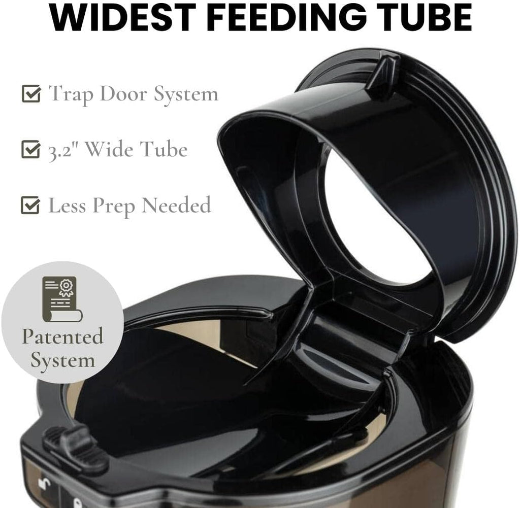 SANA 868 Wide Mouth Premium Cold Pressed Vertical Juicer | Patented Trap Door System | Includes 2 Premium Accessories | 240W High Torque Motor | 15 Year Warranty (Black)