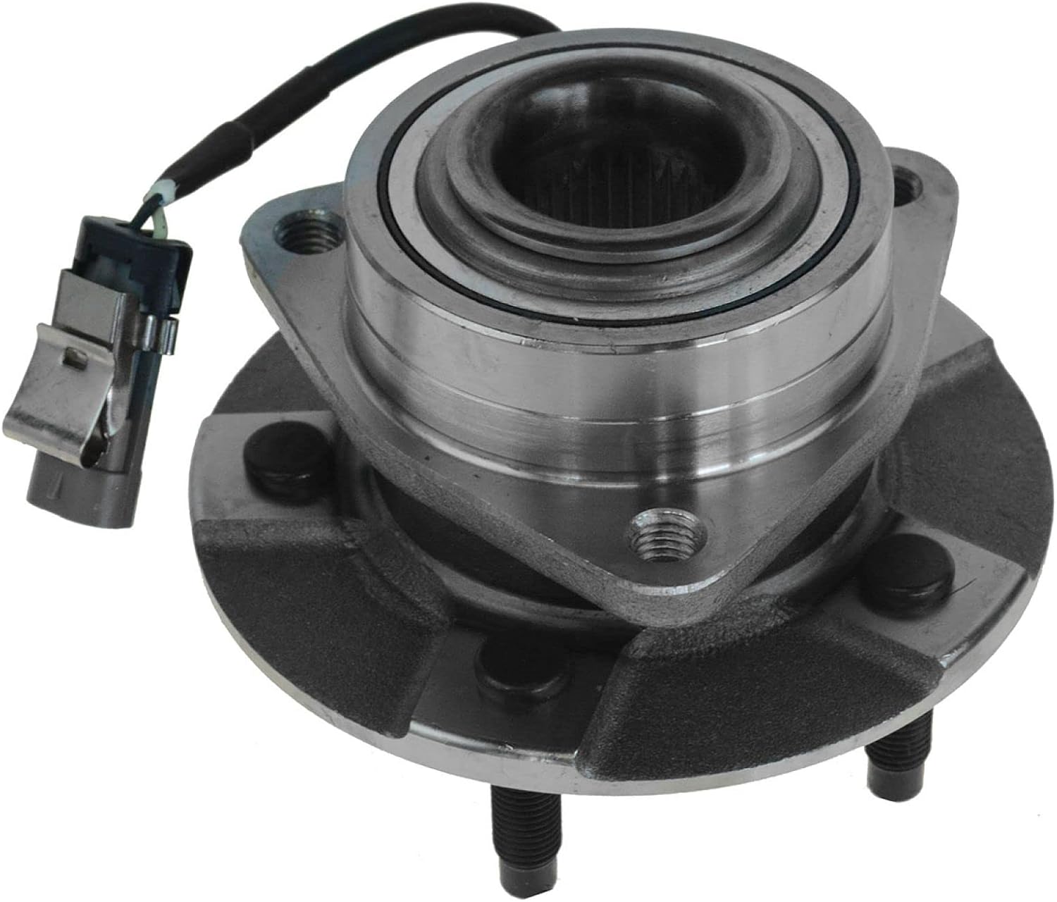 TRQ 2 Piece Front Rear Wheel Bearing & Hub Assembly Set Compatible with 2005-2006 Chevrolet Equinox 2006 Pontiac Torrent 2002-2007 Saturn Vue