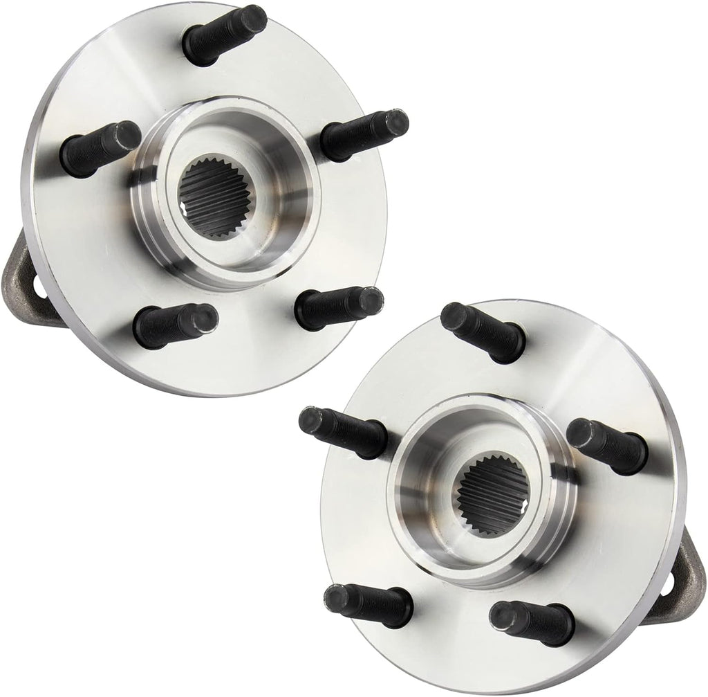 TRQ Front Left and Right Wheel Bearing and Hub Assembly Set 2 Piece Compatible with 10-11 Ford Ranger 4WD 09 Ranger 4WD from 9-14-09 Production Date 03-04 Mazda B4000 SE 05-09 B4000