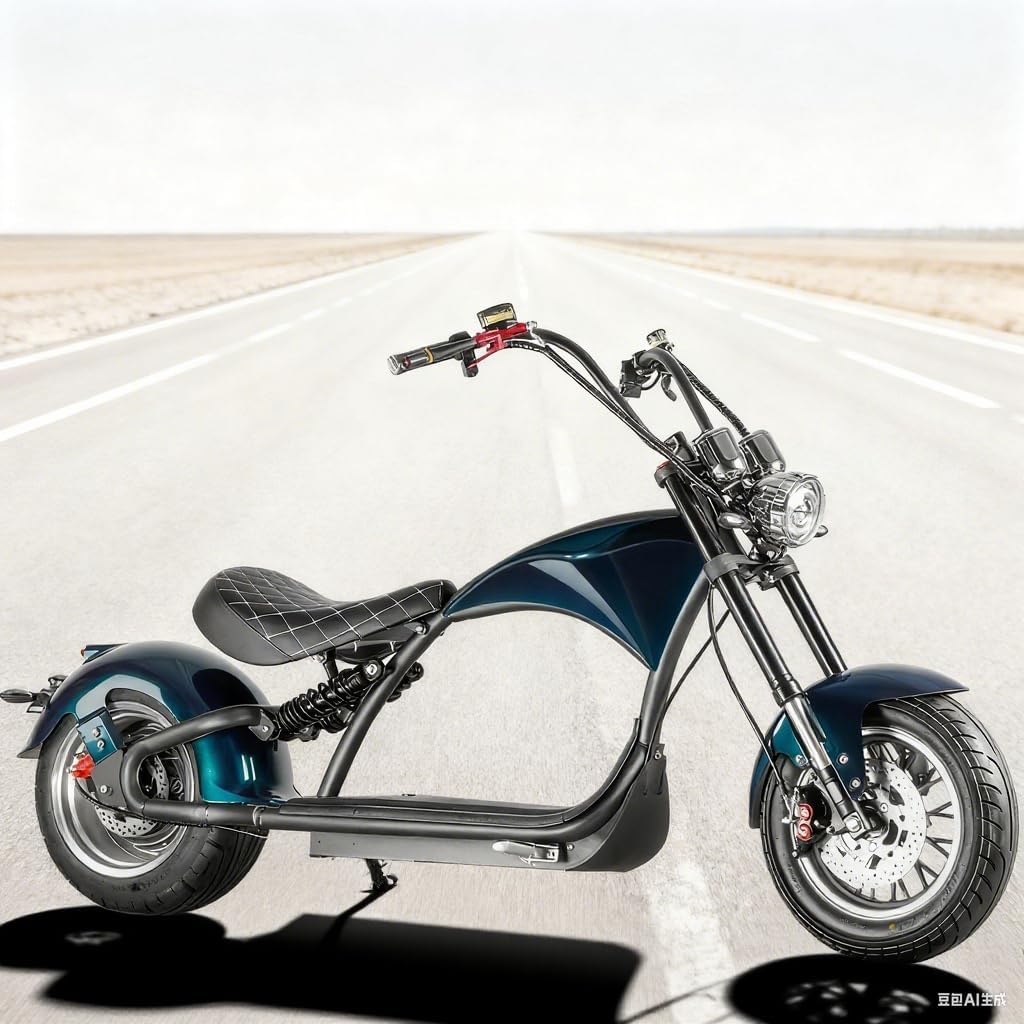 eAhora M1P Electric Motorcycle for Adults, 2000W Motor 37mph, 40+ Miles Range with 60V 30Ah Battery, Full Suspension, Hydraulic Brakes,Street Legal Electric Motorcycle for Commuting