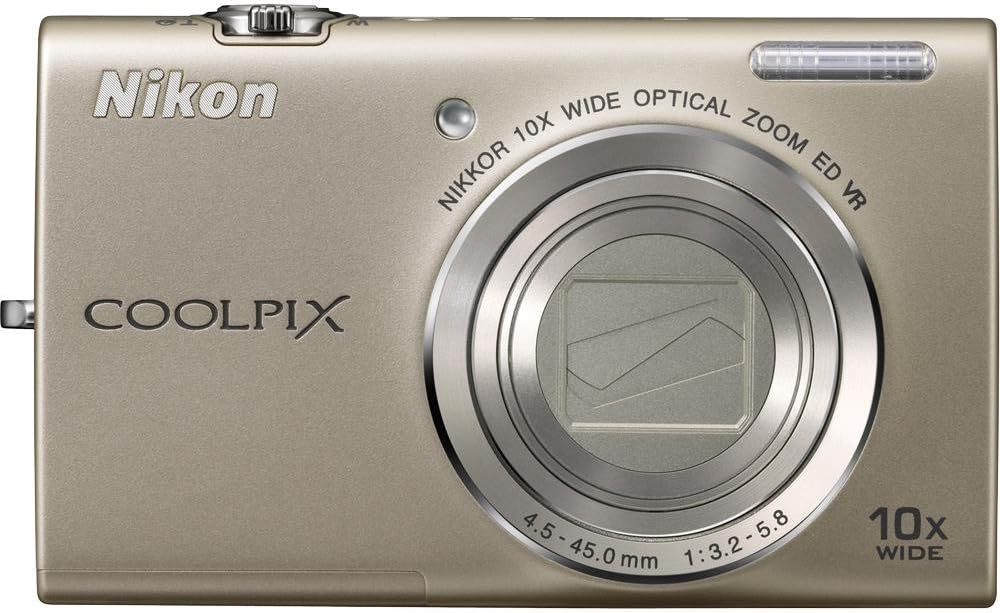 Nikon COOLPIX S6200 16 MP Digital Camera with 10x Optical Zoom NIKKOR ED Glass Lens and HD 720p Video (Silver)