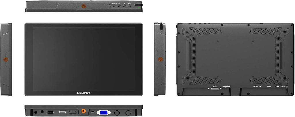 LILLIPUT 10.1' FA1016/C/T IPS FHD 1000:1 Capacitive Mutli-Touch HDMI/VGA Support 4K 30Hz Glass+Glass Technology with Free Desktop Stand USA Official Seller VIVITEQ (USA Service Directly)