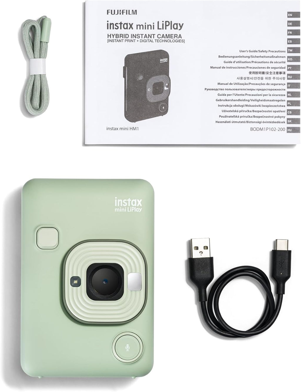 Fujifilm INSTAX Mini LIPLAY Hybrid Instant Camera - Matcha Green