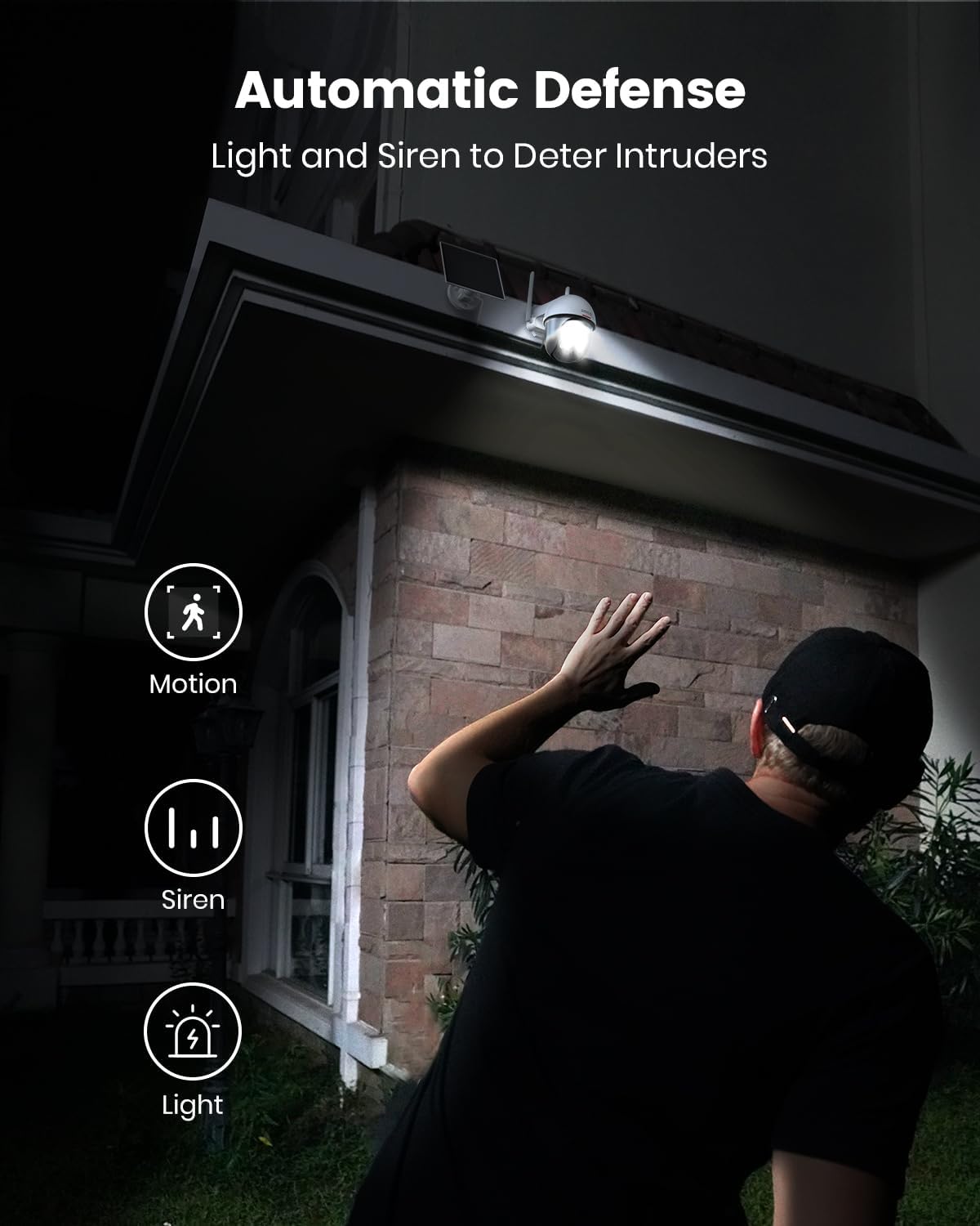 DEKCO Security Cameras Wireless Outdoor, Solar Powered, Panoramic PTZ, Auto Motion Tracking, True 2K, Color Night Vision, Spotlights, 2-Way Talk, 2 Pack
