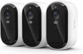 Arlo Essential Security Camera Wireless Outdoor 2K (3rd Gen, 2025 Release) - Battery Power, Person Recognition, Package Detection, Animated Preview, 1-Month Trial of Secure Plan, 3 Cam, White