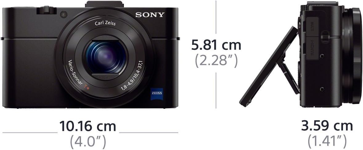 Sony RX100 II 20.2 MP Premium Compact Digital Camera w/ 1-inch Sensor, MI (Multi-Interface) Shoe and tilt LCD Screen (DSCRX100M2/B)