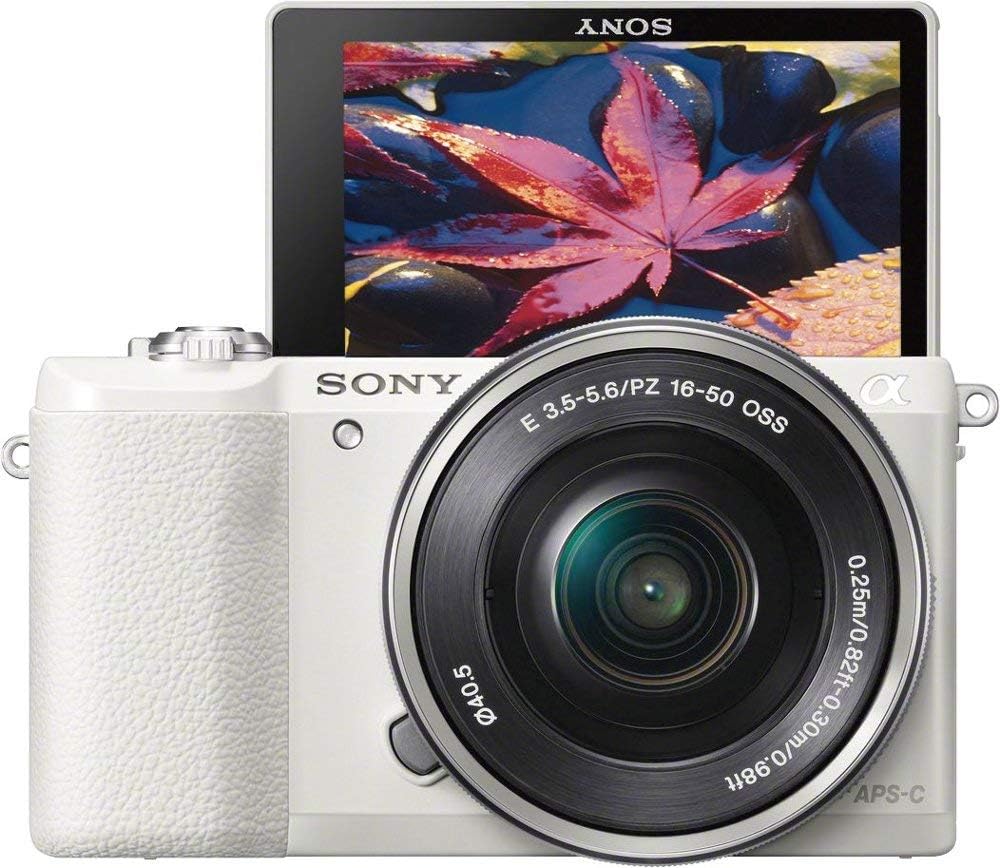 Sony a5100 16-50mm Mirrorless Digital Camera with 3-Inch Flip Up LCD (White)