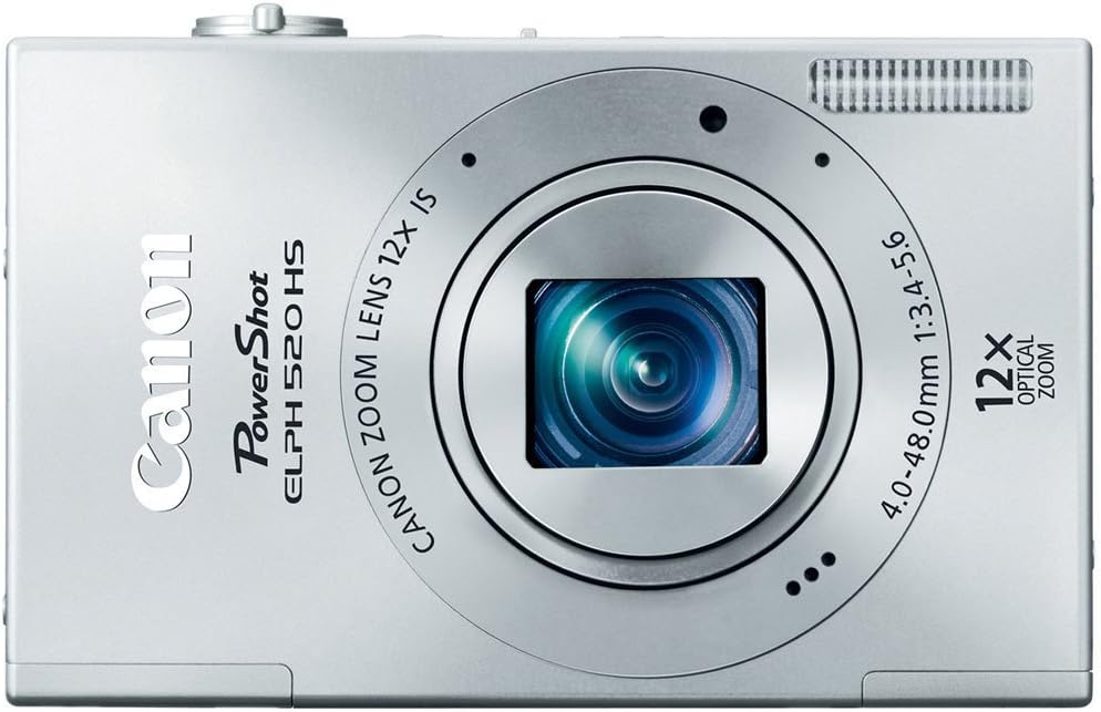 Canon PowerShot ELPH 520 HS 10.1 MP CMOS Digital Camera with 12x Ultra Wide-Angle Optical Image Stabilized Zoom Lens and Full 1080p HD Video (Silver)