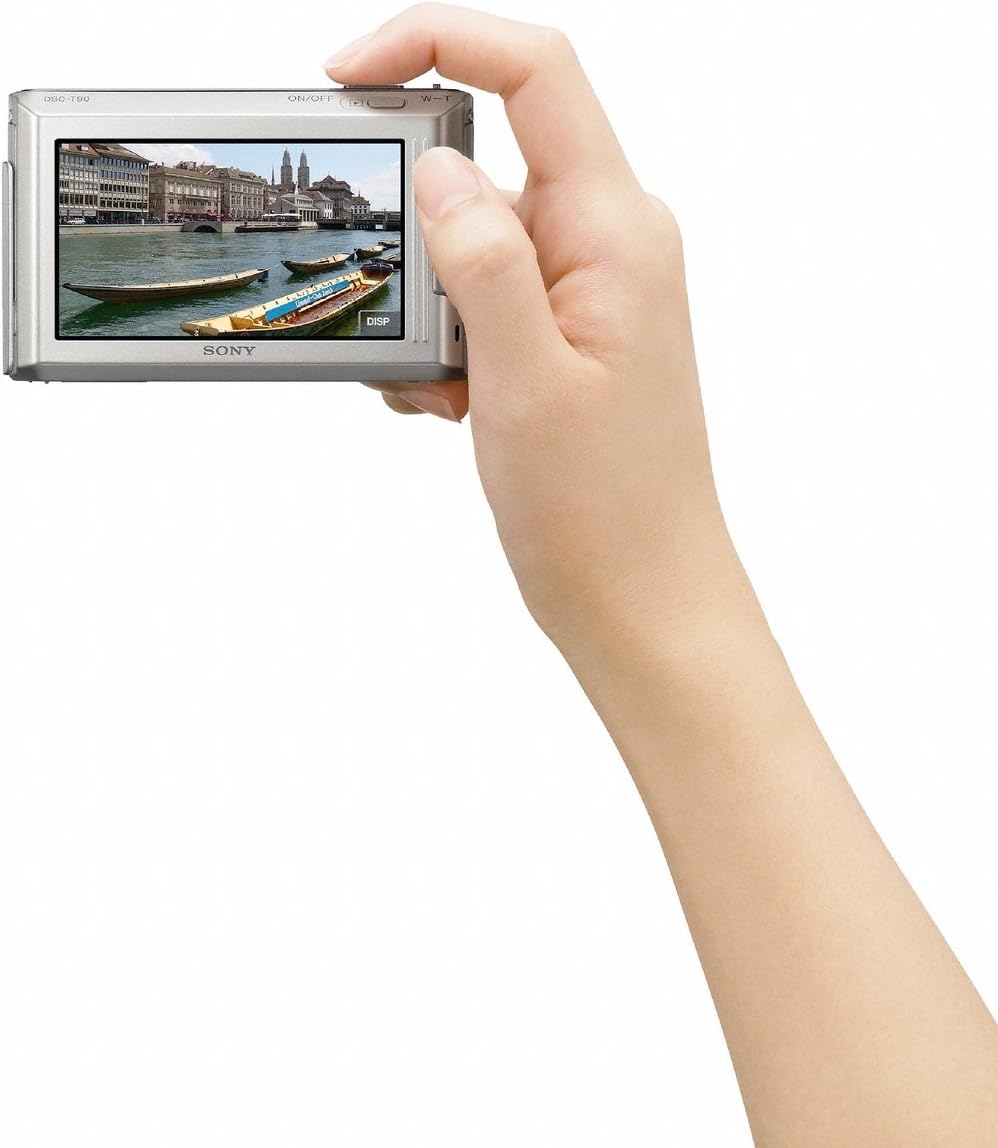 Sony Cyber-shot DSC-T90 12.1 MP Digital Camera with 4x Optical Zoom and Super Steady Shot Image Stabilization (Silver)