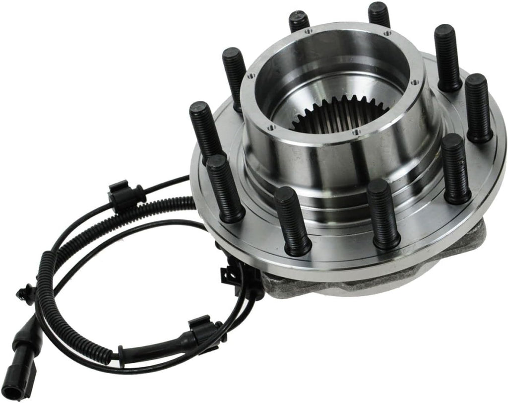 TRQ 2 Piece Front Wheel Bearing & Hub Assembly Set 4WD Compatible with 2005-2010 Ford F-450 Super Duty F-550 Super Duty