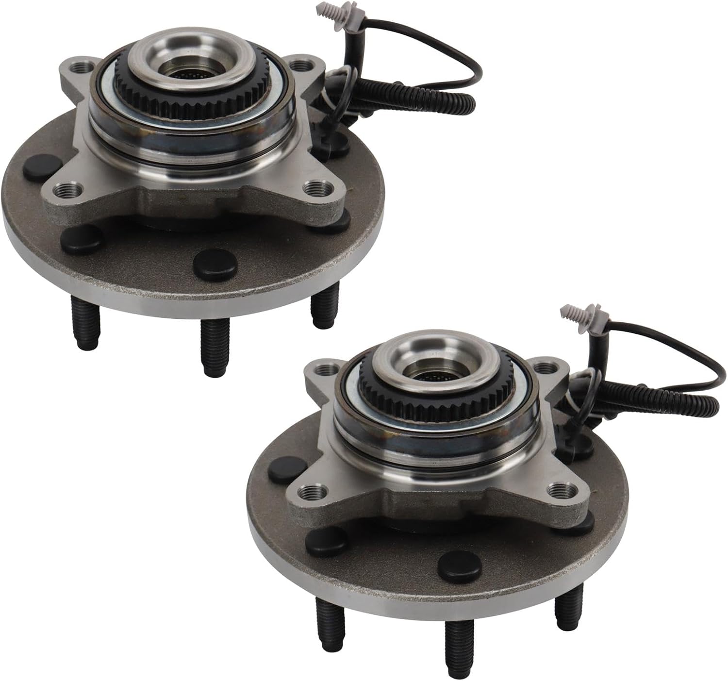 TRQ 2 Piece Wheel Bearing & Hub Assembly Set Compatible with 2009-2010 Ford F-150