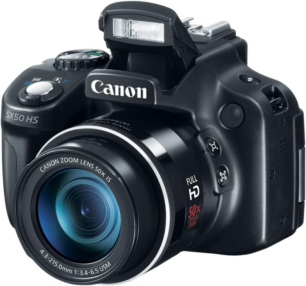 Canon PowerShot SX50 HS 12.1 MP Digital Camera with 50x Wide-Angle Optical Image Stabilized Zoom Black