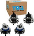 TRQ 2 Piece Front Rear Wheel Bearing & Hub Assembly Set Compatible with 2004-2005 Chevrolet Classic 2001-2003 Malibu 1999-2004 Oldsmobile Alero 1999-2005 Pontiac Grand Am