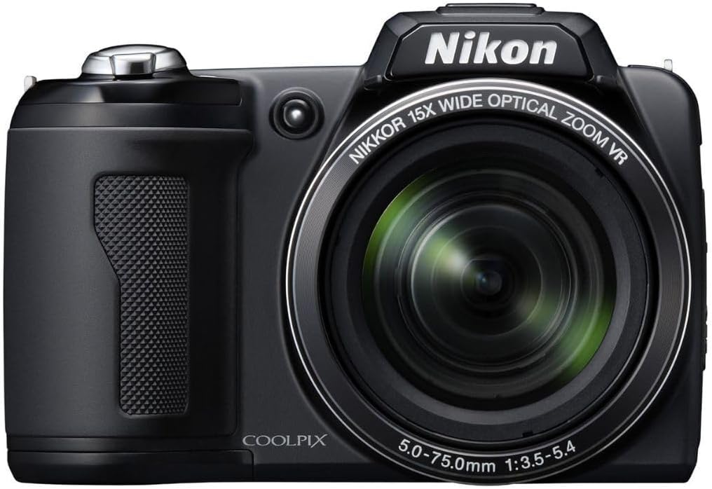 Nikon COOLPIX L110 Digital Camera with 12.1 MP Sensor, 15x Optical Zoom Lens, HDMI Output, and 5-Way VR Image Stabilization System (Black, Renewed)