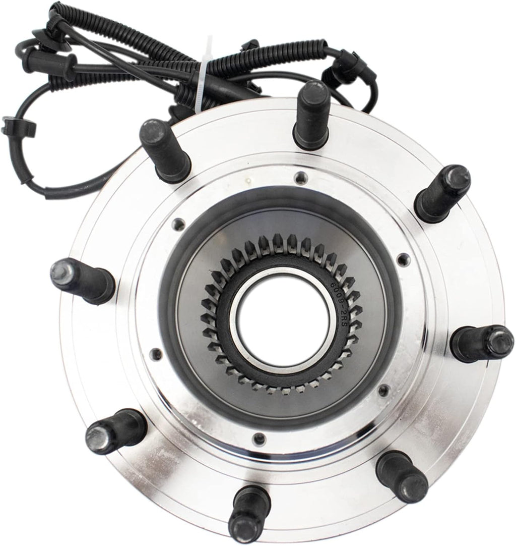 TRQ Front Driver and Passenger Side Wheel Bearing and Hub Assembly Set 2 Piece Compatible with 17-19 Ford F-250 Super Duty 4WD 20-22 F-250 Super Duty 4WD SRW 17-22 F-350 Super Duty 4WD SRW